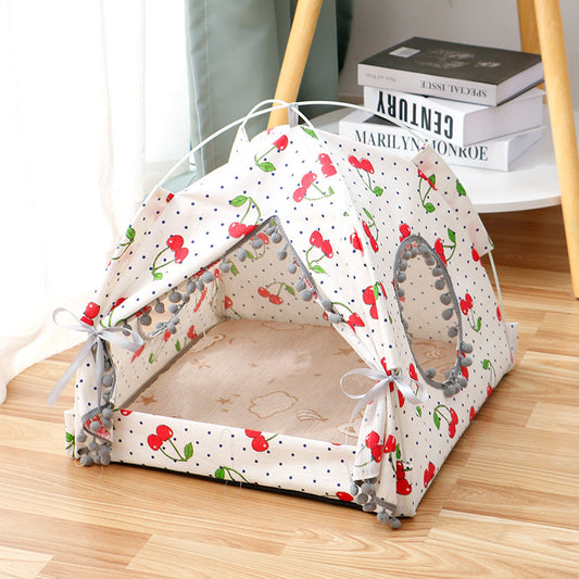 Cat Tent Bed – Foldable Enclosed Pet House for Cats & Small Dogs (Breathable, Portable, Private Nest)