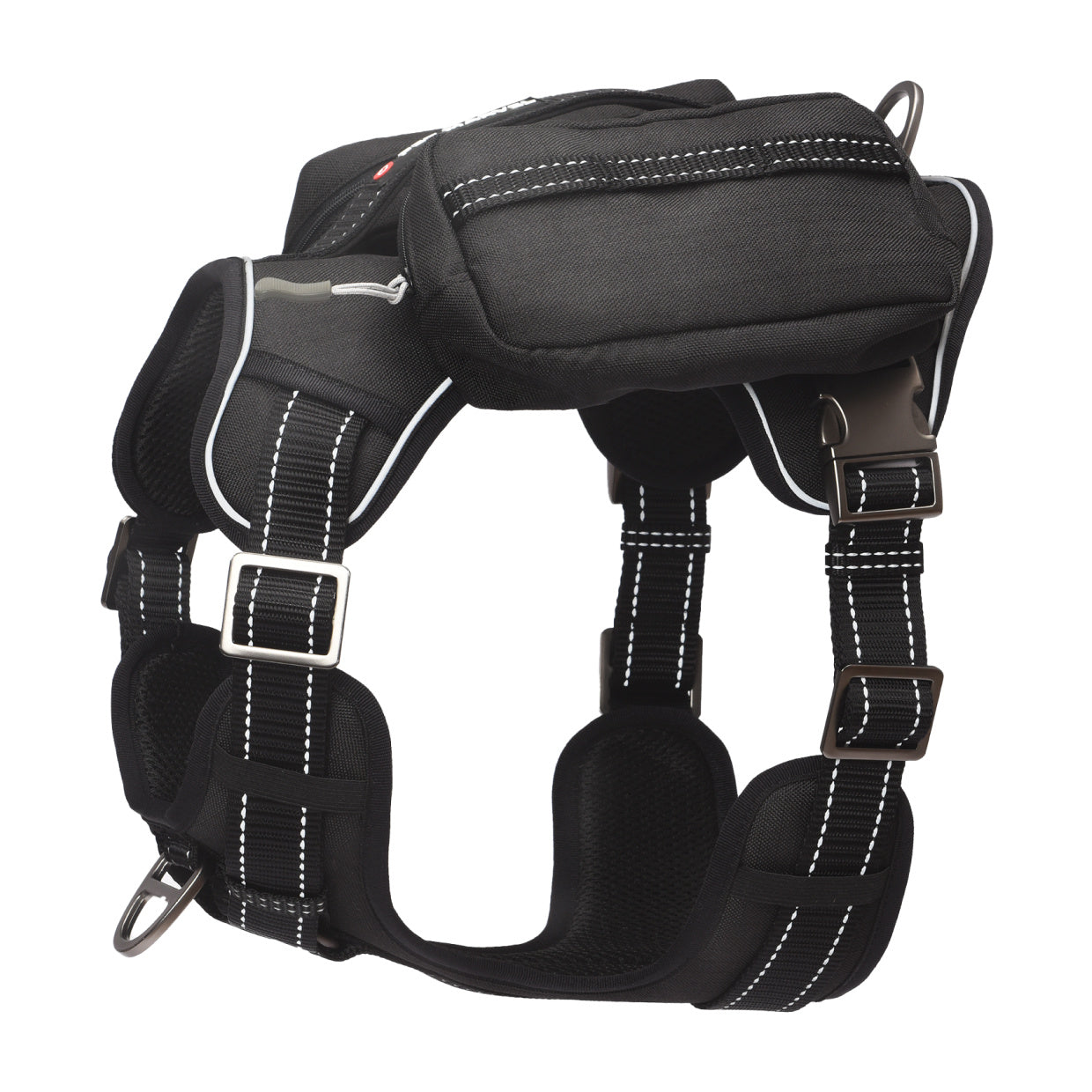High-Performance Tactical Dog Harness — No-Pull Training Vest with Metal Buckles, Reflective Straps & Removable Utility Pack