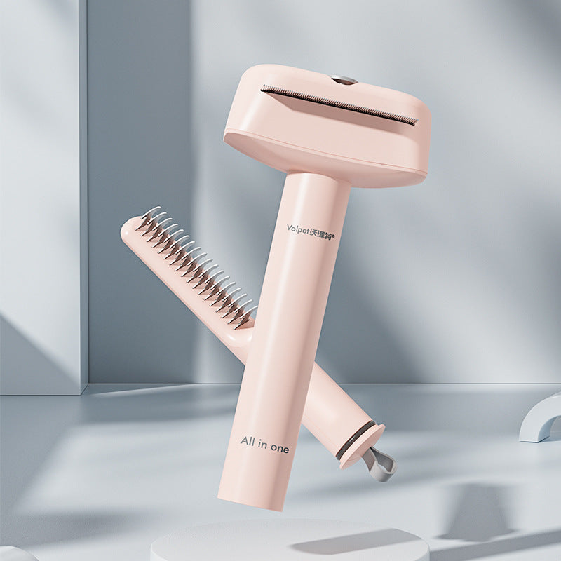 3-in-1 Pet Dematting Comb – Multi-Functional Grooming Tool for Dogs & Cats (Detangles, Removes Loose Hair, Undercoat Care)