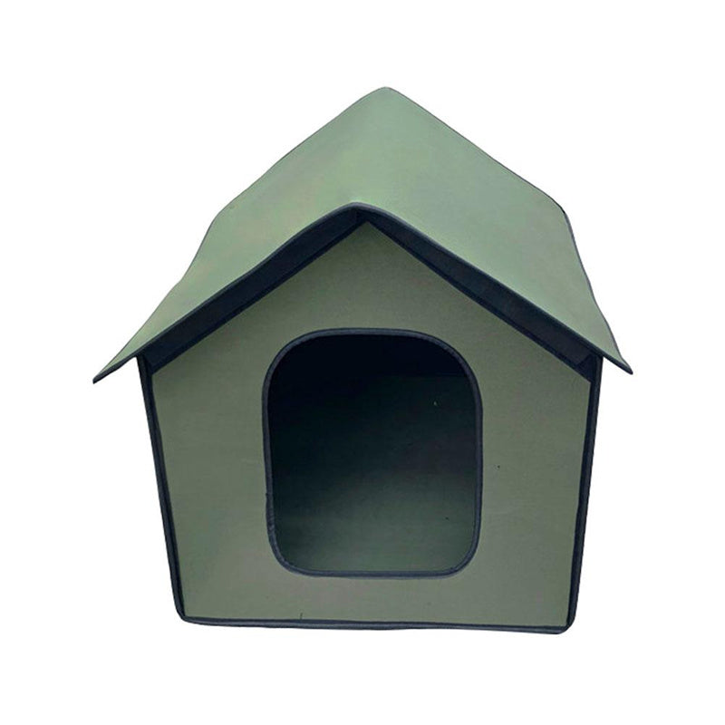 Outdoor Waterproof Dog & Cat House – All-Weather Shelter with Optional Door Curtain