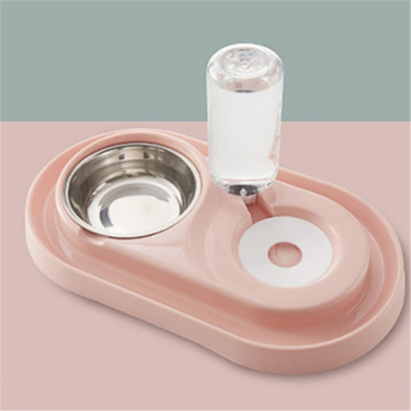 Ball-Type Automatic Water Refill Bowl — Stainless Steel Feeding Dish with Self-Filling Water System