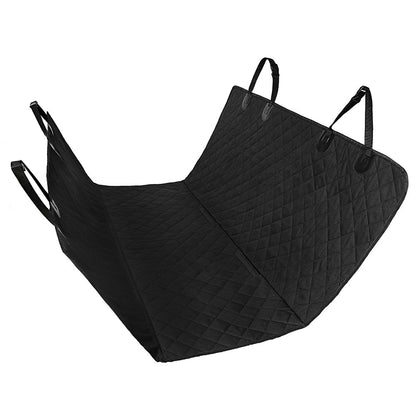 Mesh View Hammock Dog Car Seat Cover – Waterproof, Anti-Slip Rear Seat Protector with Zippered Sides & Safety Belt System
