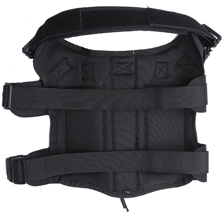 Heavy-Duty Tactical Dog Vest – Combat-Grade No-Pull Harness with MOLLE Attachments, Metal Buckles & Utility Handle (M/L Sizes)