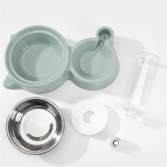 Ball-Type Automatic Water Refill Bowl — Stainless Steel Feeding Dish with Self-Filling Water System
