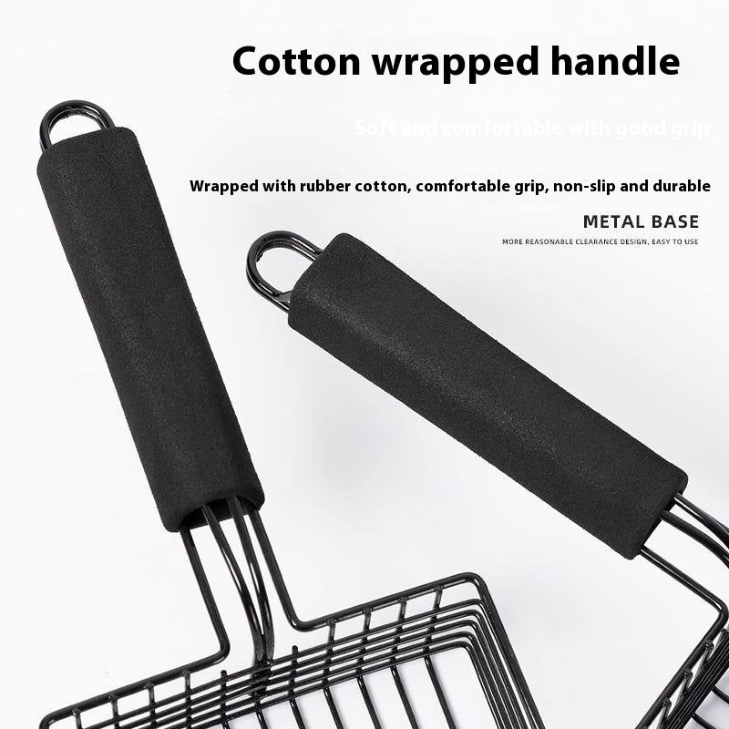 Heavy-Duty Metal Cat Litter Scoop – Alloy Litter Sifter with Comfort Grip Handle