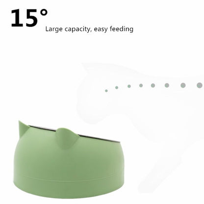Ergonomic 15° Tilted Cat Bowl — Anti-Vomit, Joint-Friendly, and Made with Food-Grade Stainless Steel