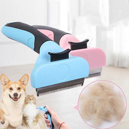 Stainless Steel Pet Grooming Comb – Professional Dog & Cat Comb for Shedding, Shine & Gentle Detangling