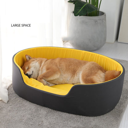 Washable Pet Kennel Bed – All-Season Warm Nest for Cats & Dogs (Deep Sleep Design)
