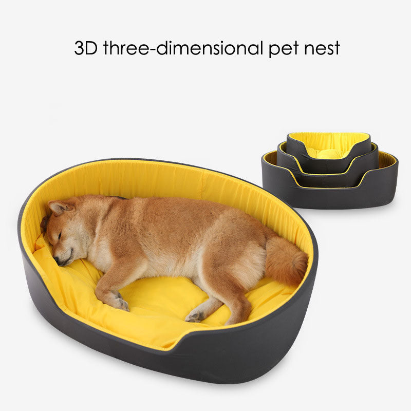 Washable Pet Kennel Bed – All-Season Warm Nest for Cats & Dogs (Deep Sleep Design)
