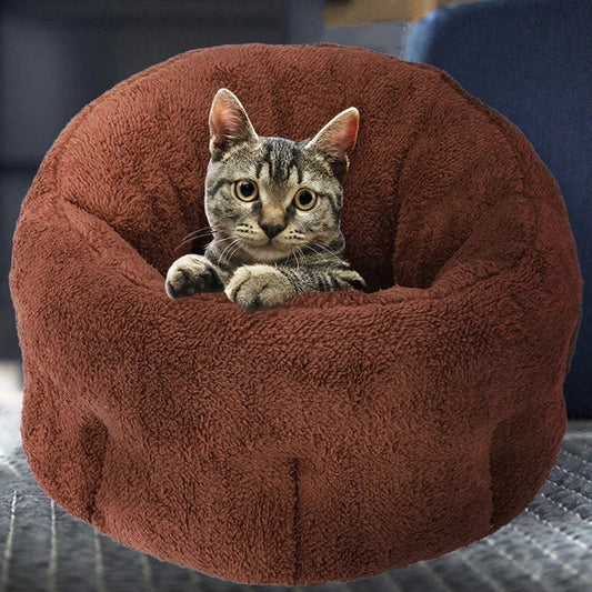 Warm Plush Pet House – Soft, Washable Indoor Bed for Dogs & Cats (Calming Comfort for Small to Large Pets)