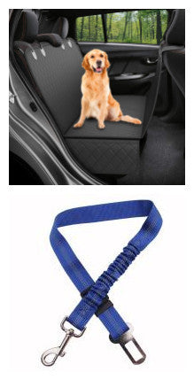 Mesh View Hammock Dog Car Seat Cover – Waterproof, Anti-Slip Rear Seat Protector with Zippered Sides & Safety Belt System
