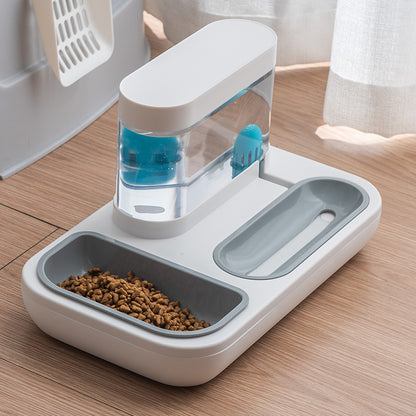 Automatic Pet Feeder & Water Fountain — 1.5L Gravity-Fed System for Fresh, Clean Hydration & Daily Feeding (Dual Bowl Design)
