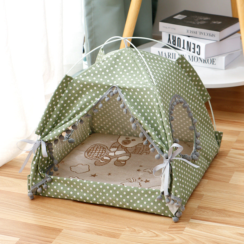 Cat Tent Bed – Foldable Enclosed Pet House for Cats & Small Dogs (Breathable, Portable, Private Nest)