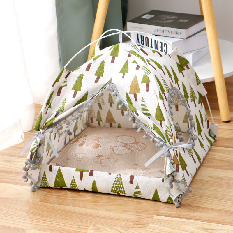 Cat Tent Bed – Foldable Enclosed Pet House for Cats & Small Dogs (Breathable, Portable, Private Nest)