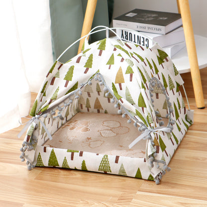 Cat Tent Bed – Foldable Enclosed Pet House for Cats & Small Dogs (Breathable, Portable, Private Nest)
