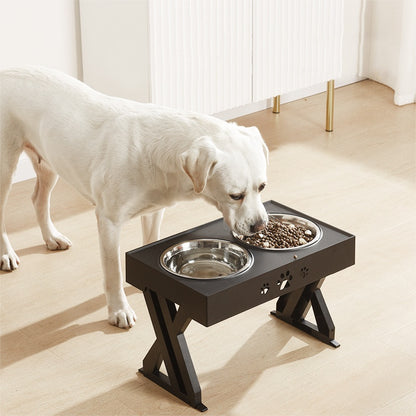 Adjustable Elevated Double Bowl Feeder — Ergonomic, Foldable & Anti-Slip Feeding Station for Dogs of All Sizes