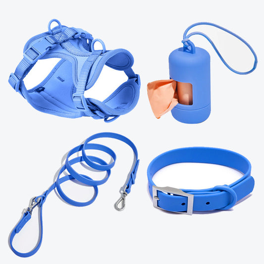 Adjustable PVC Dog Leash & Collar Set – Durable, Waterproof, Hand-Held Rope Combo for Safe & Comfortable Walks (Multiple Colors)