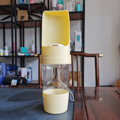 2-in-1 Travel Pet Water Bottle — Portable Water Dispenser + Food Cup for Dogs & Cats