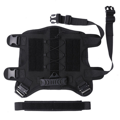 Heavy-Duty Tactical Dog Vest – Combat-Grade No-Pull Harness with MOLLE Attachments, Metal Buckles & Utility Handle (M/L Sizes)