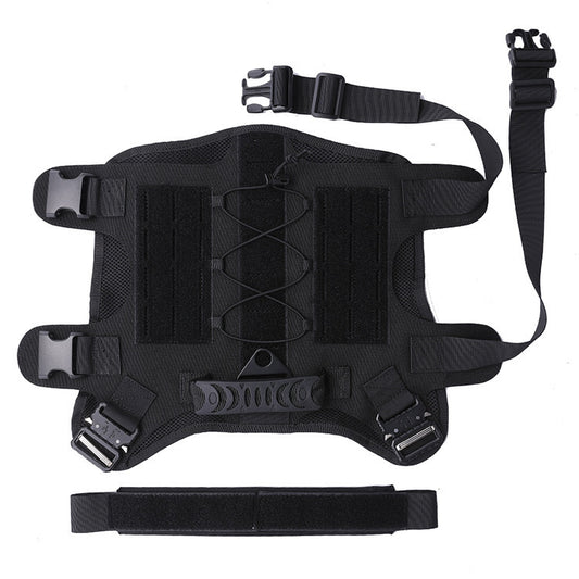 Heavy-Duty Tactical Dog Vest – Combat-Grade No-Pull Harness with MOLLE Attachments, Metal Buckles & Utility Handle (M/L Sizes)