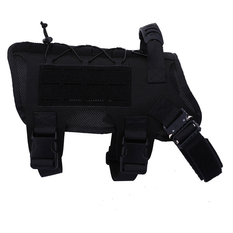 Heavy-Duty Tactical Dog Vest – Combat-Grade No-Pull Harness with MOLLE Attachments, Metal Buckles & Utility Handle (M/L Sizes)