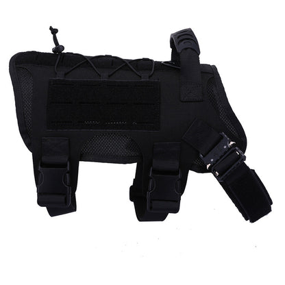 Heavy-Duty Tactical Dog Vest – Combat-Grade No-Pull Harness with MOLLE Attachments, Metal Buckles & Utility Handle (M/L Sizes)