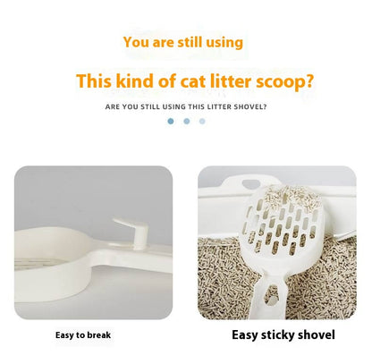 Heavy-Duty Metal Cat Litter Scoop – Alloy Litter Sifter with Comfort Grip Handle