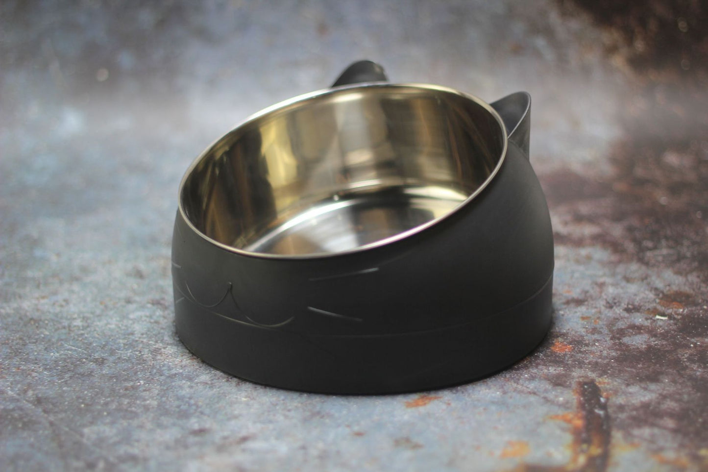 Ergonomic 15° Tilted Cat Bowl — Anti-Vomit, Joint-Friendly, and Made with Food-Grade Stainless Steel