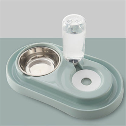 Ball-Type Automatic Water Refill Bowl — Stainless Steel Feeding Dish with Self-Filling Water System