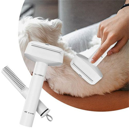 3-in-1 Pet Dematting Comb – Multi-Functional Grooming Tool for Dogs & Cats (Detangles, Removes Loose Hair, Undercoat Care)