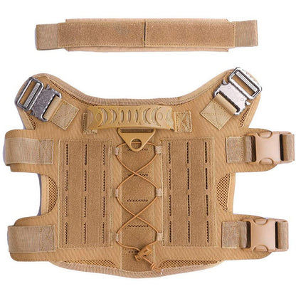 Heavy-Duty Tactical Dog Vest – Combat-Grade No-Pull Harness with MOLLE Attachments, Metal Buckles & Utility Handle (M/L Sizes)