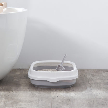 Semi-Enclosed Deodorant Cat Litter Box – Low-Splash Design for Easy Training & Odor Control