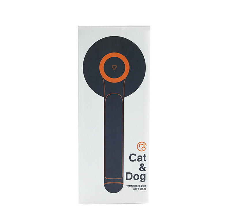 135° Stainless Steel Pet Grooming Comb – Round Handle Detangling Brush with Self-Cleaning Feature