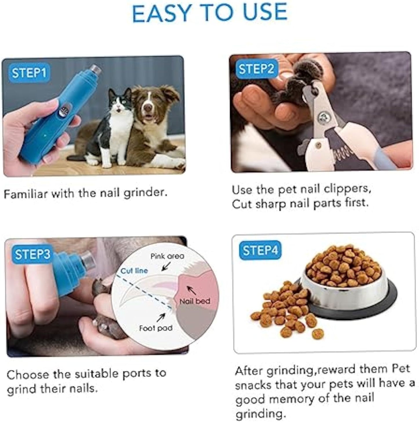 Rechargeable Pet Nail Polisher – Safe Claw & Paw Grooming Tool