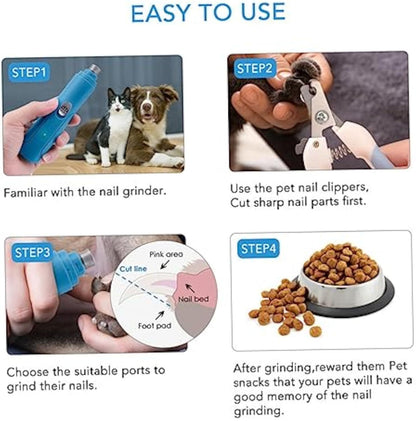Rechargeable Pet Nail Polisher – Safe Claw & Paw Grooming Tool