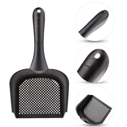 Durable Plastic Cat Litter Scoop – Large-Capacity PVC Litter Shovel with