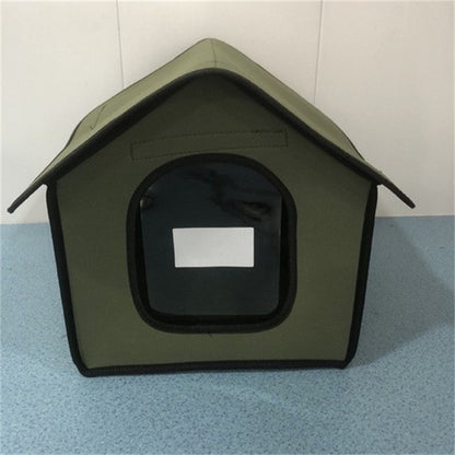 Outdoor Waterproof Dog & Cat House – All-Weather Shelter with Optional Door Curtain