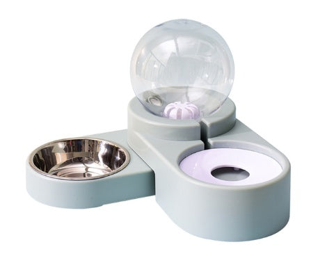 Ball-Type Automatic Water Refill Bowl — Stainless Steel Feeding Dish with Self-Filling Water System