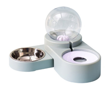 Ball-Type Automatic Water Refill Bowl — Stainless Steel Feeding Dish with Self-Filling Water System