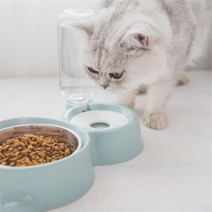 Ball-Type Automatic Water Refill Bowl — Stainless Steel Feeding Dish with Self-Filling Water System