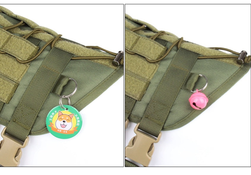 Heavy-Duty Tactical Dog Vest – Oxford Fabric Harness with Adjustable Straps, Breathable Mesh & Secure Handle (S/M/L for Large Dogs)