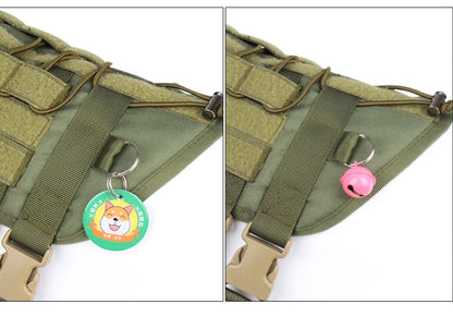 Heavy-Duty Tactical Dog Vest – Oxford Fabric Harness with Adjustable Straps, Breathable Mesh & Secure Handle (S/M/L for Large Dogs)