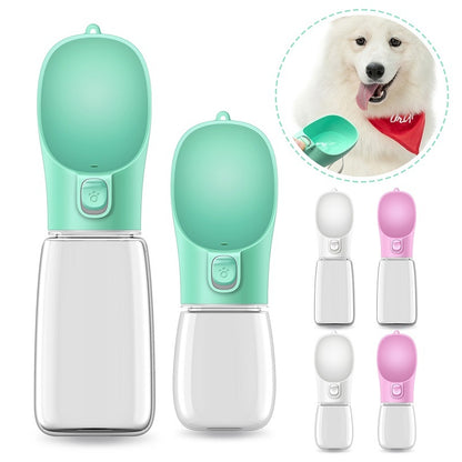 Portable Dog Water Bottle — One-Hand Leakproof Pet Hydration Cup for Walking, Hiking & Outdoor Travel (350ml / 550ml)
