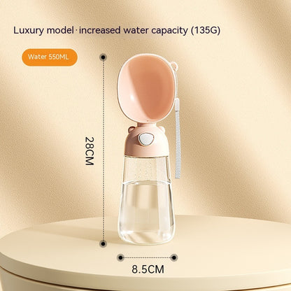 2-in-1 Portable Dog Water Bottle & Food Dispenser — Leakproof Travel Pet Feeder for Hiking, Walking & Outdoor Adventures