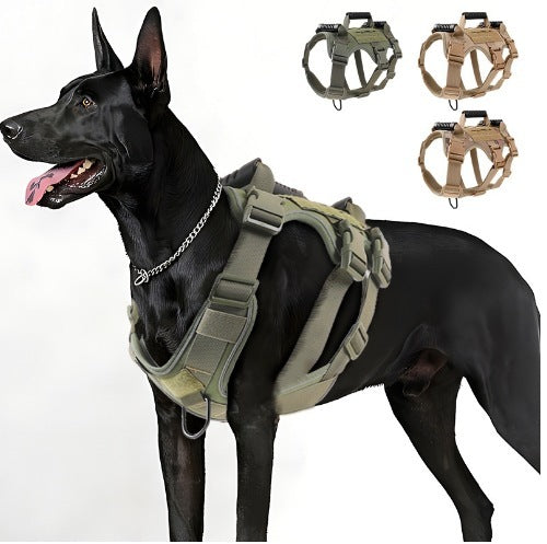 Reflective Tactical Dog Harness — No-Pull, Breakaway-Safe, Heavy-Duty Control