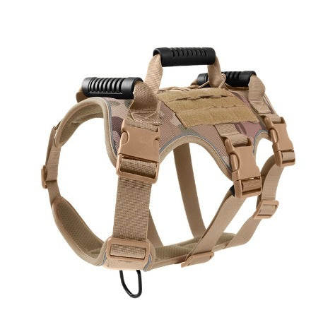 Reflective Tactical Dog Harness — No-Pull, Breakaway-Safe, Heavy-Duty Control