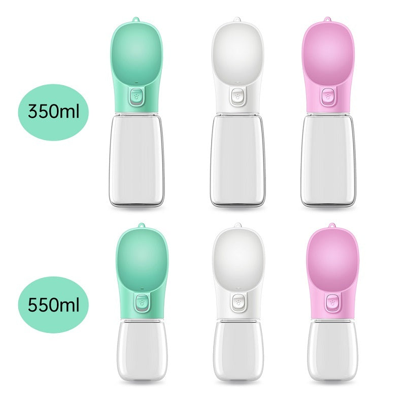 Portable Dog Water Bottle — One-Hand Leakproof Pet Hydration Cup for Walking, Hiking & Outdoor Travel (350ml / 550ml)