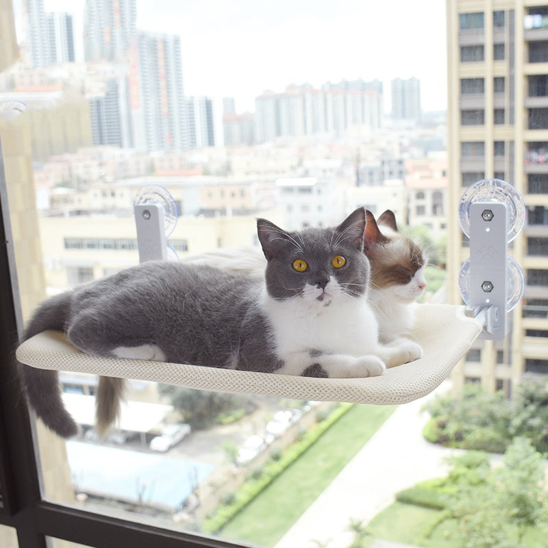 Cat Window Hammock – Strong Suction Cup Mounted Window Bed for Cats (Sunbathing Lounge, Plush & Mesh Options)