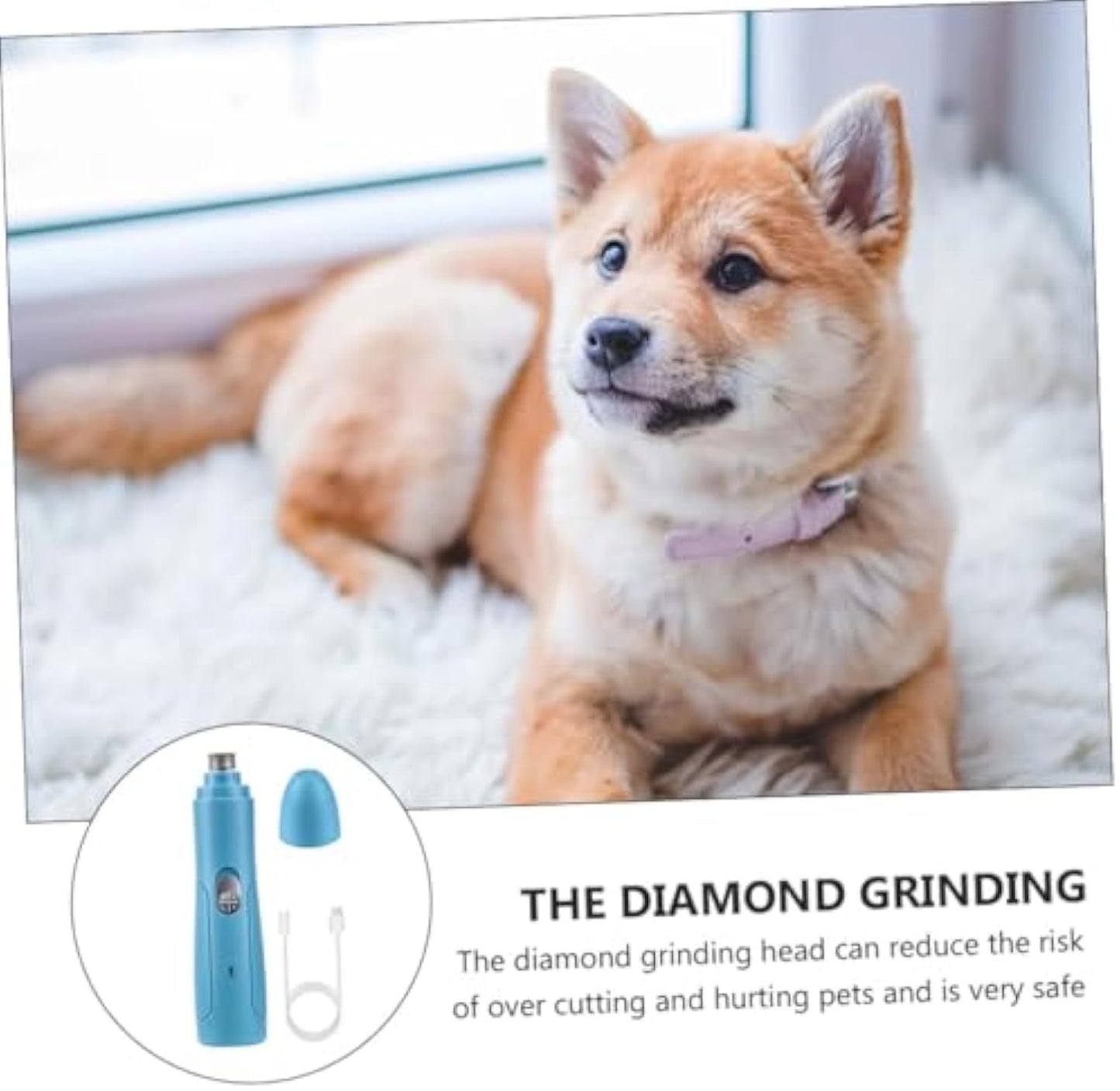 Rechargeable Pet Nail Polisher – Safe Claw & Paw Grooming Tool