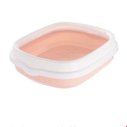 Semi-Enclosed Deodorant Cat Litter Box – Low-Splash Design for Easy Training & Odor Control